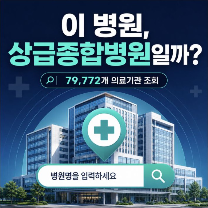 병원 등급 조회 - 상급종합병원·종합병원 여부와 환자경험평가 확인